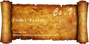 Csábi Vivien névjegykártya