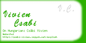 vivien csabi business card